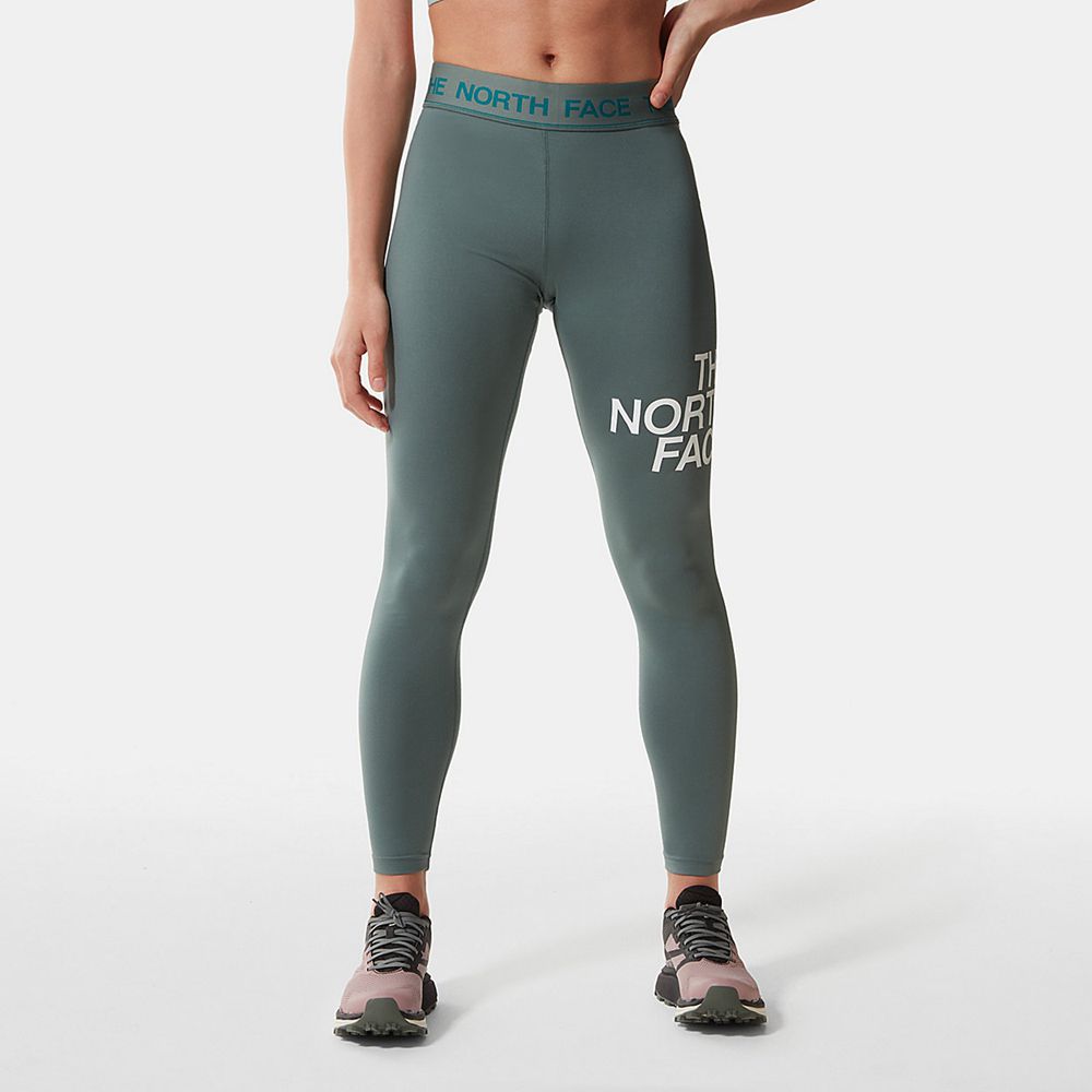 The North Face Leggings Womens Australia - The North Face Flex Mid Rise Green Running & Training (YE